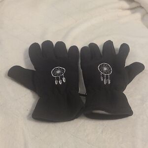 Black Lined Dream Cather Gloves